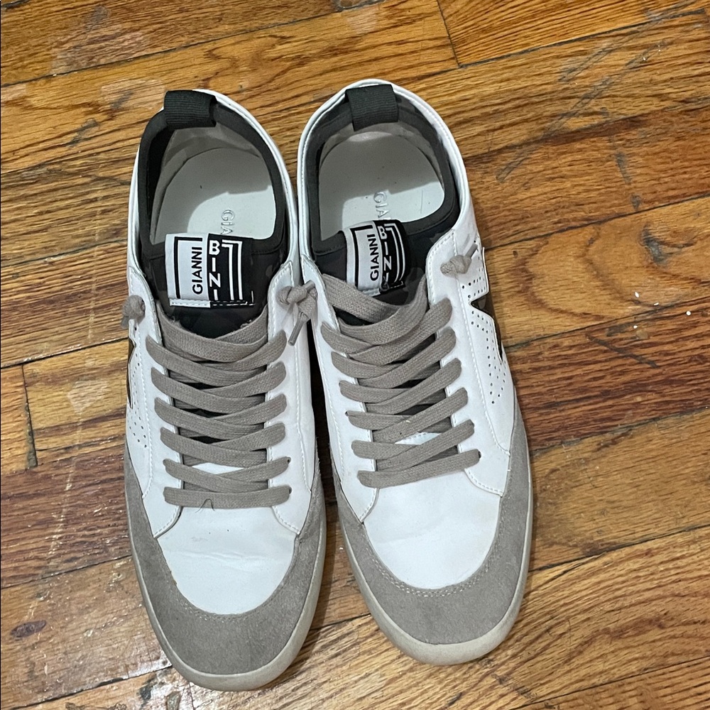 Ganni White and Gray Sneakers